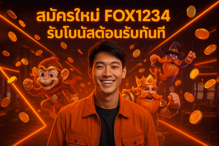 สมัครใหม่ FOX1234 รับโบนัสต้อนรับทันที