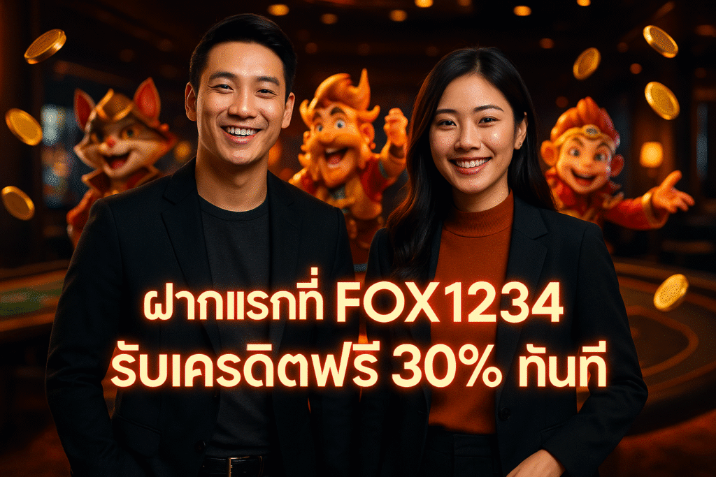 ฝากแรกที่ FOX1234 รับเครดิตฟรี 30% ทันที